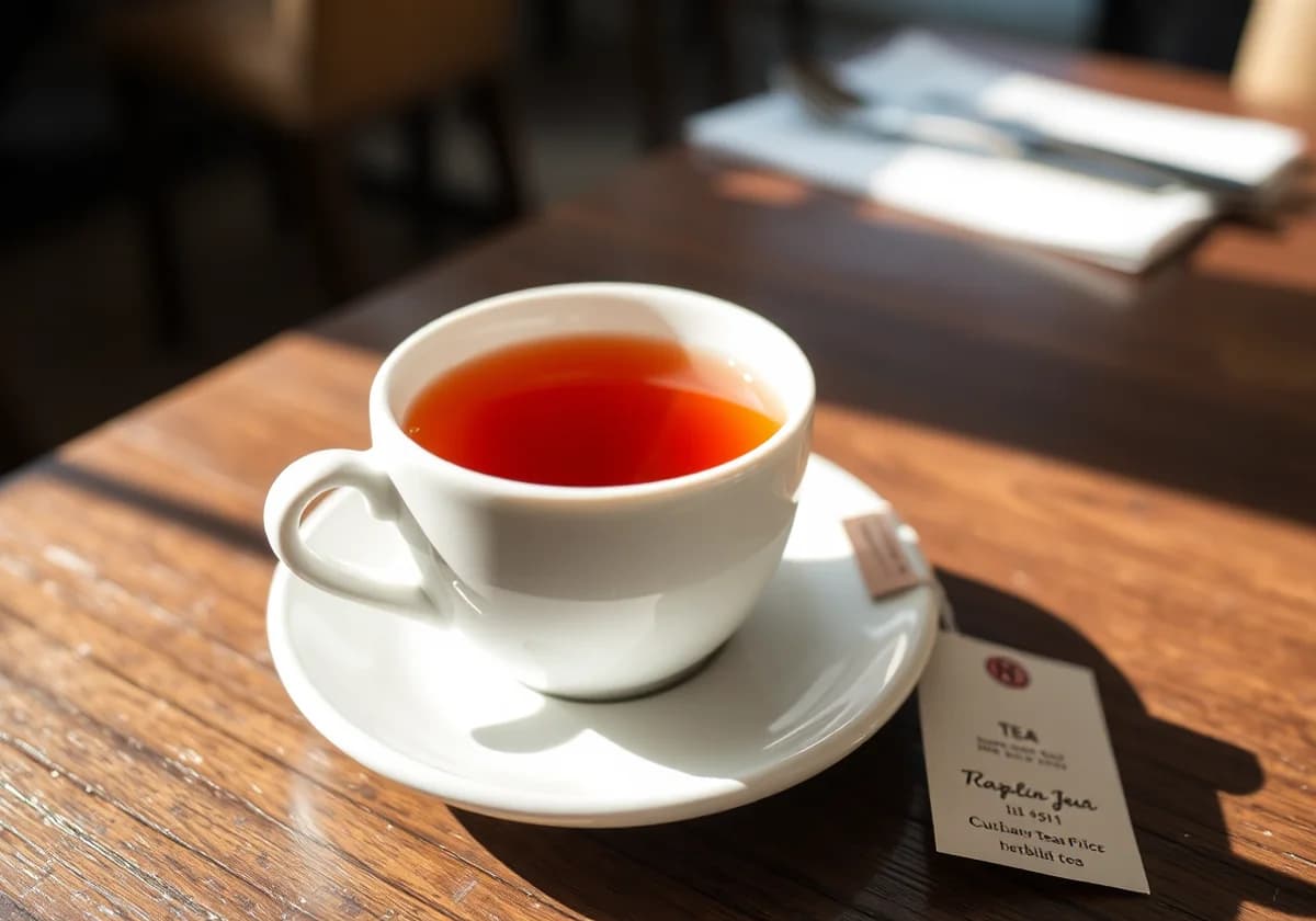 Serviervorschlag zu Tasse Tee