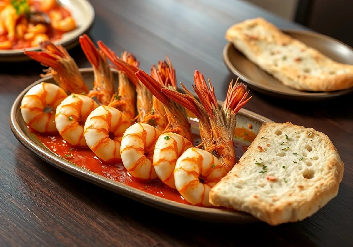 Serviervorschlag zu Scampi