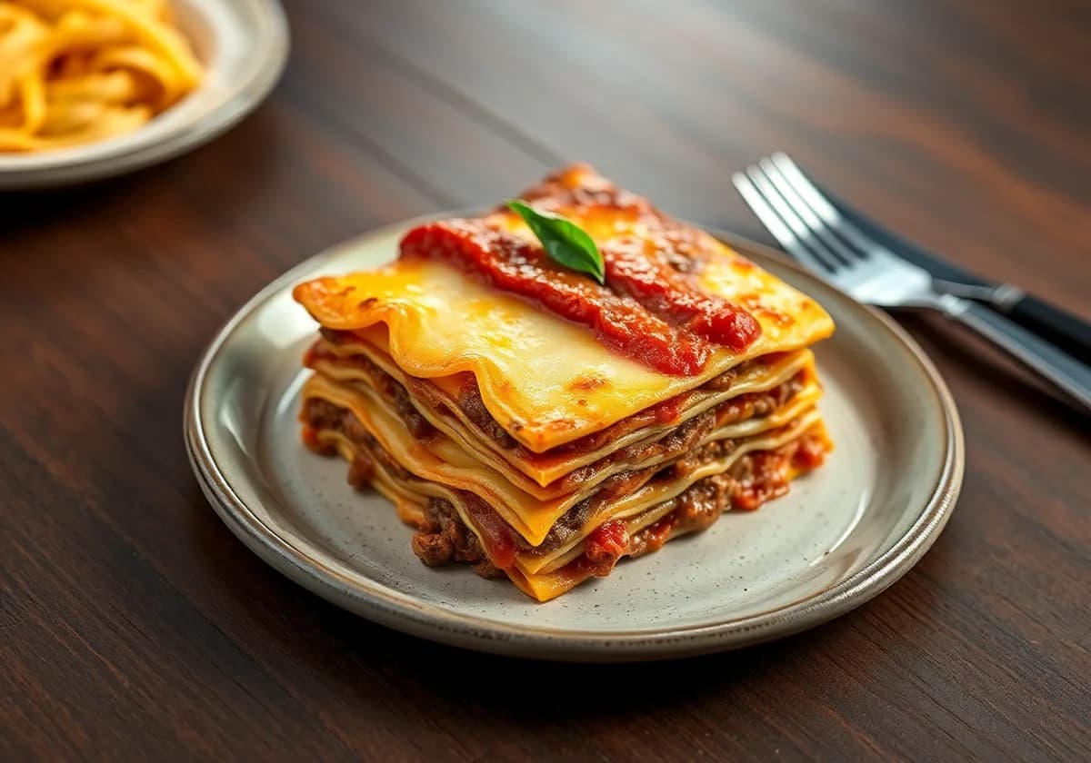 Serviervorschlag zu Lasagne al Forno