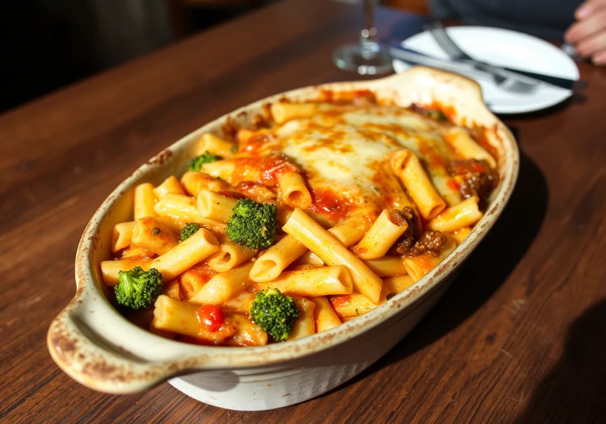 Serviervorschlag zu Rigatoni Vegetaria al Forno