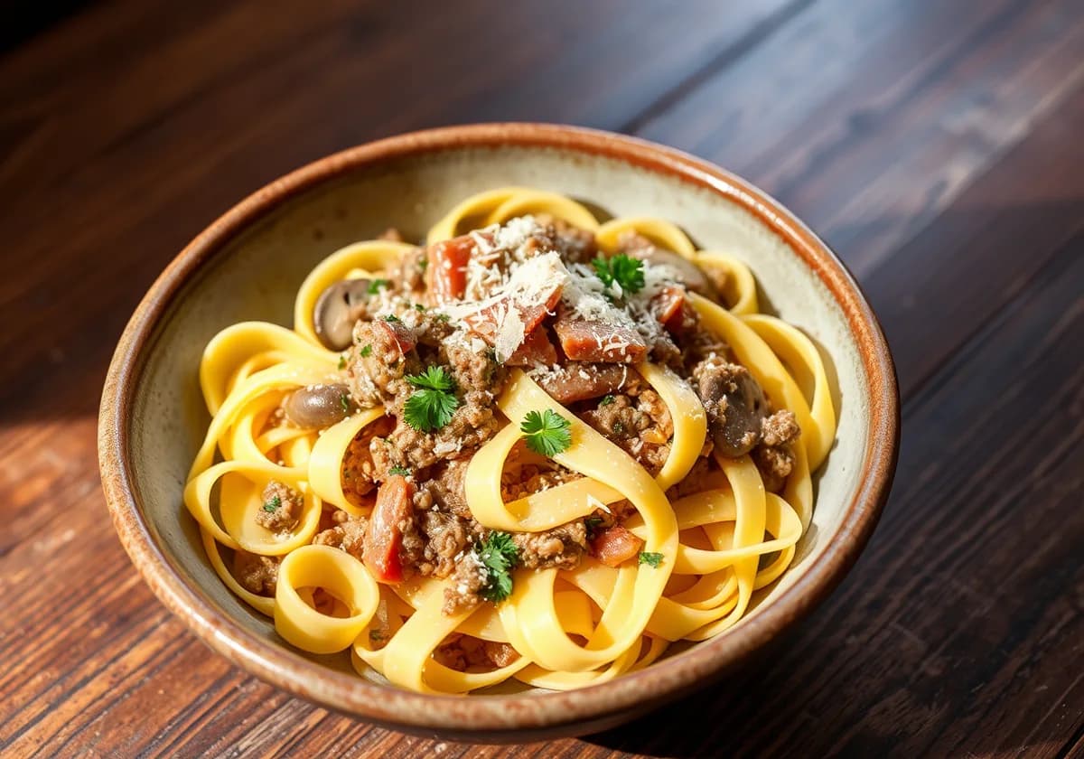Serviervorschlag zu Tagliatelle Deliciosa