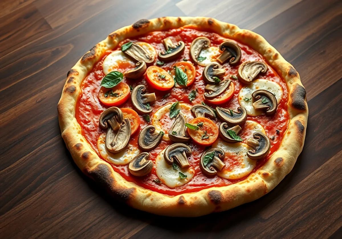 Serviervorschlag zu Pizza Funghi