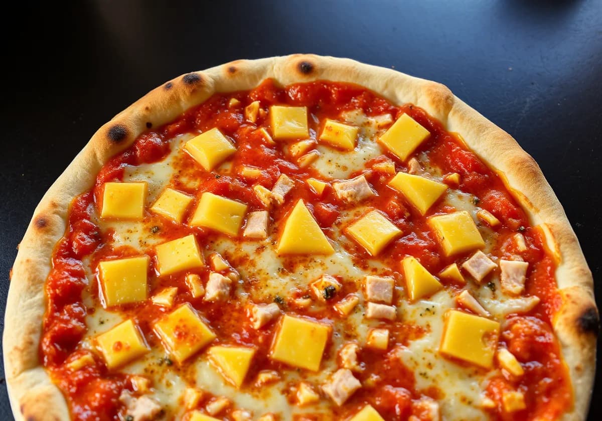 Serviervorschlag zu Pizza Hawaii