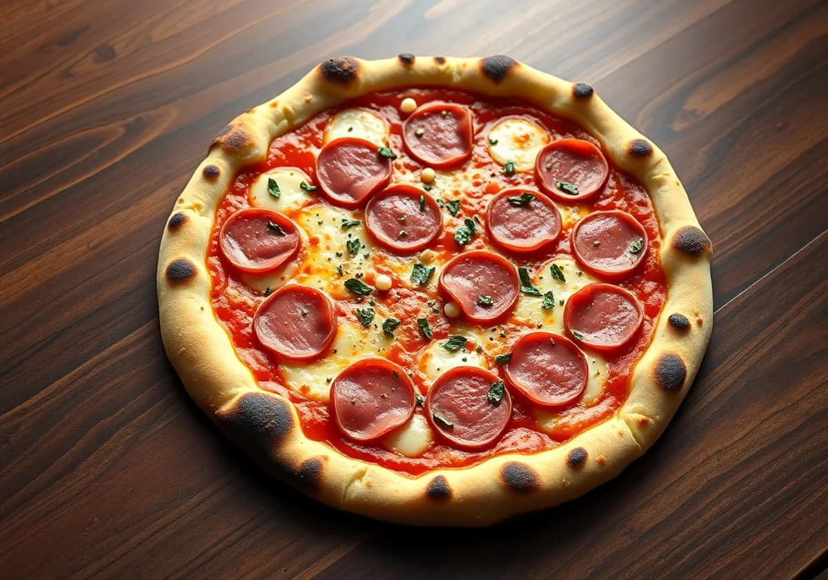 Serviervorschlag zu Pizza Salami
