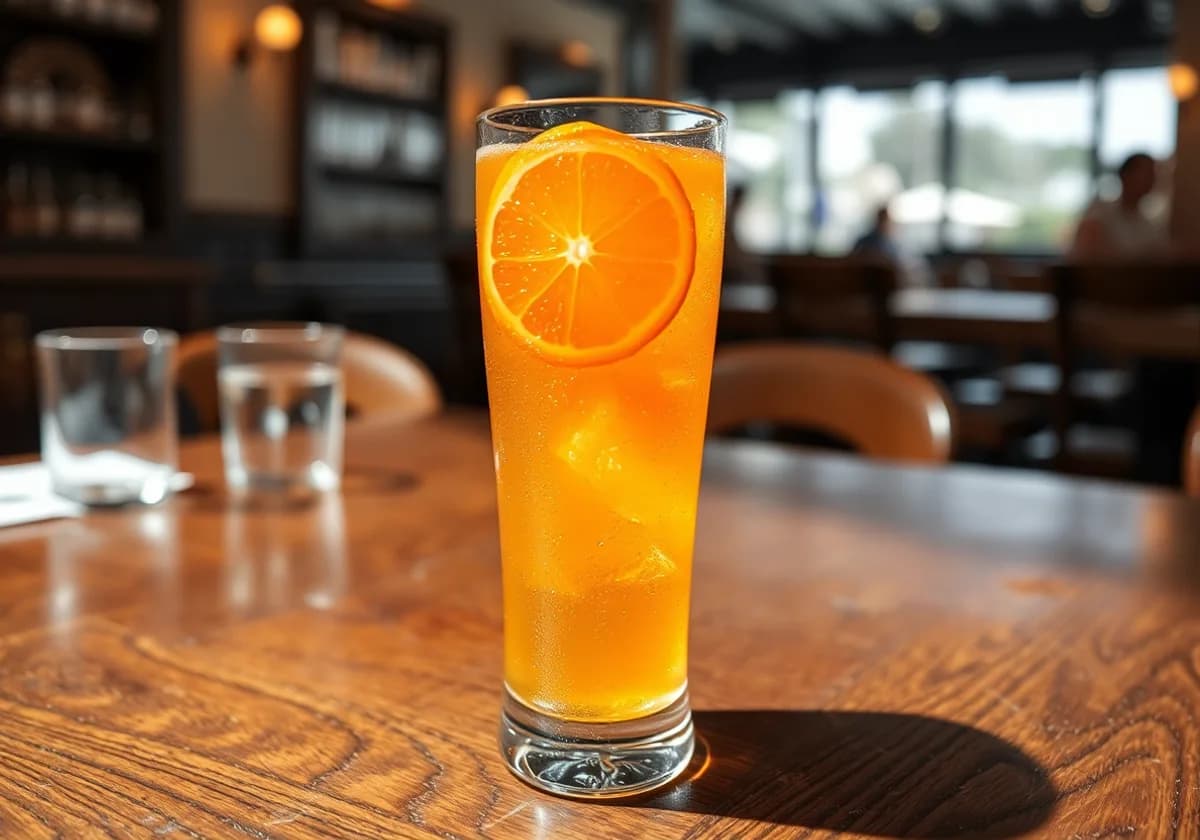 Serviervorschlag zu Jacob Orangenlimonade